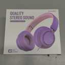 AILIHEN C8 Girls Headphones, On-Ear Headphones Wired with Microphone and Volume Control Foldable Corded Stereo 3.5mm Headset for Girls School Chromebook Laptop Computer PC Tablets Travel (Purple Pink) (Medium)