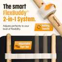 FlexBuddy Stretching Tool  2-in-1 Flexibility & Back Trainer | Daily Mobility & Pain Relief | Compact Stretch Aid for Home, Office & Gym