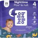 Hello Bello Premium Overnight Baby Diapers Size 4, 21 Count, Unisex, Ultra Absorbent and Soft Disposable Diapers for Babies and Toddlers (Size 4 (22-37 Pound))