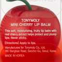 TONYMOLY Cherry Tinted Lip Balm 9g, Mini Berry Moisturizing Treatment with Shea Butter & Fruit Extracts, Korean Lip Care for Dry Lips, Travel Size Hydrating Formula