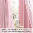 XiDi Light Pink Girls Curtains for Bedroom, Girls Room Blackout Curtains for 63 Inches Long Unicorn Bedroom Decor for Kids Room Darkening Curtains Decor Window Drapes 34x63 Inches