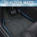 Mixsuper Corolla Floor mats-Floor mat for Toyota Corolla 2014-2019(NO FIT Corolla im & Hatchback),All Weather TPE Rubber Floor Liners Protection for Corolla Accessories,2 Row Anti-Slip Car Mats, Black
