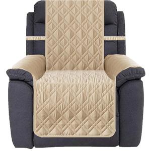 Ameritex Waterproof Nonslip Recliner Cover Stay in Place, Dog Chair Cover Furniture Protector, Ideal Recliner Slipcovers for Pets and Kids (Beige, 23")