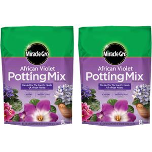 Miracle-Gro African Violet Potting Mix, 8qt, 2-Pack