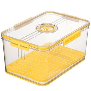 HOLIDYOYO Bread Box for Homemade Bread, Bread Boxes for Kitchen Counter with Lid, Time Recording Bread Storage Container, Bread Containers Storage Airtight Loaf Bread Keeper, Yellow 12×6 inch
