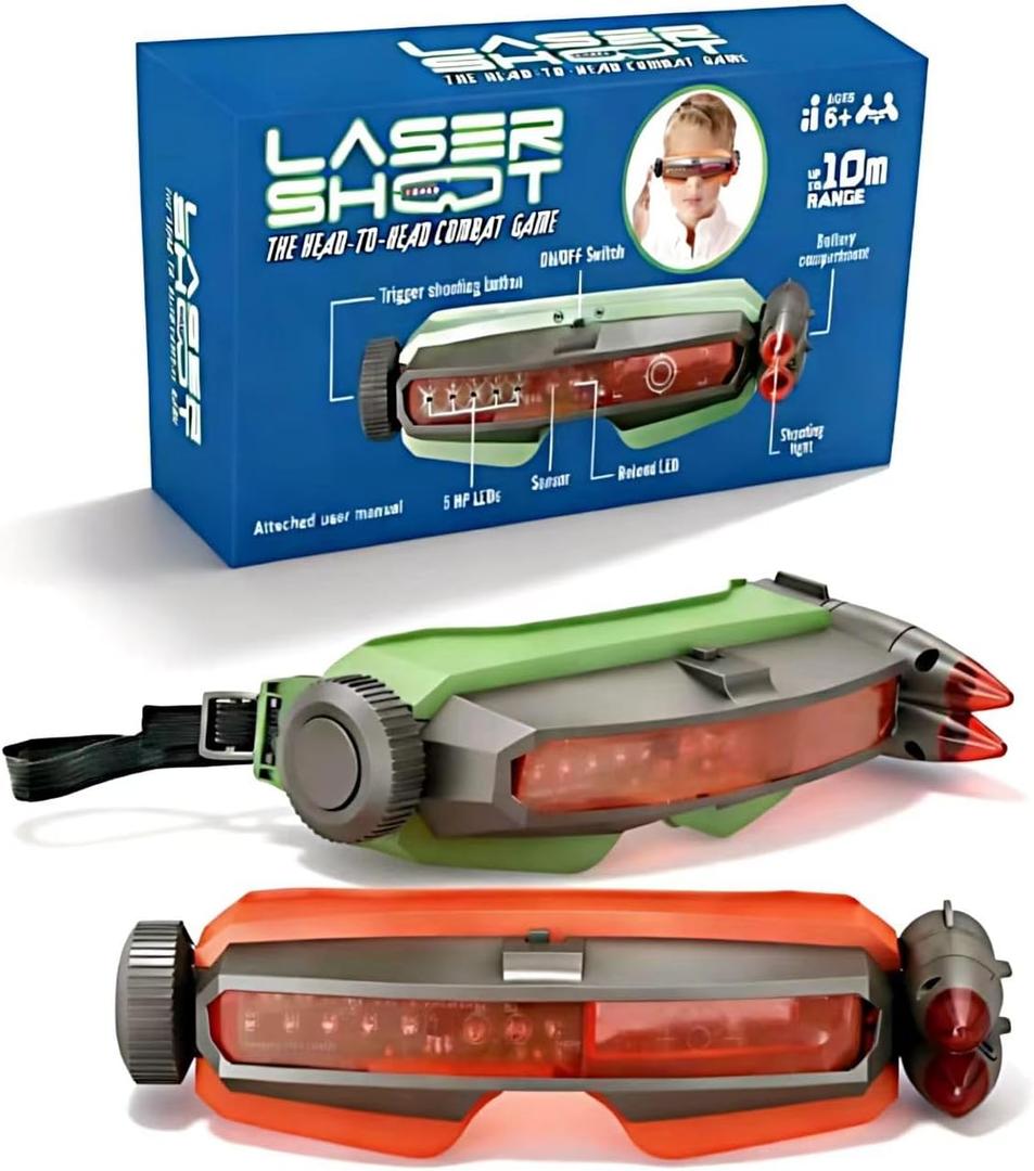 Laser Tag- Exciting Kids Laser Game for 2 Players with Laser Masks | Indoor & Outdoor Combat Fun | Ultimate Gift for Ages 6+ | Perfect Family Entertainment!