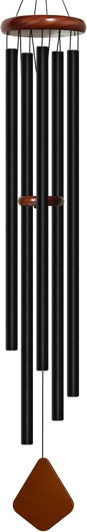 Bursvik 60'' Wind Chimes for Outside Deep Tone, Large Wind Chime, 5 Heavy Duty Tubes Metal Extra Large Wind Chimes Outdoor, Decoration for Garden, Patio, Yard, Gifts for Mother's Day (Rhombus)