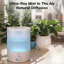 YOGIN Humidifiers for Bedroom Large room,Top fill 2.5L Ultrasonic cool mist Humidifiers for Baby Nursery and Plants,Up to 24 Hours, 24db Quiet,Night Light, Auto Shut Off, Easy Clean Humidifier (Premium version - Knob with light)