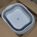 Collapsible Foot Soak Tub 15L(4 GL) with Handle, Bath Massager for Dry Cracked Feet, Plastic Grey Foot Bucket