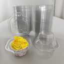 50 pc Clear Individual Cupcake Containers Clear Single Cupcake ContainerPlastic Cupcake Holders Carrier, Transparent Plastic Muffin Containers