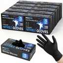 5 Mil 1000Pcs Food Grade Disposable Nitrile Gloves Medium | Latex Free, Powder Free, Textured, Touchscreen, for Restaurant, Massage, Hair Dye, Janitorial, Cooking, Cleannig