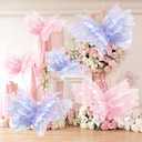 Geelin 6 Pcs Large Purple Pink Butterfly Decorations Big Butterfly Fairy Garden Decorations 20 Inch 12 Inch 3D Silk Butterflies Wall Decor for Baby Shower Women Birthday Party Wedding Decor