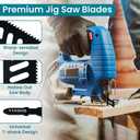 20PCS T142HB Jigsaw Blades, High Carbon Steel T-Shank Blades for Special-Shaped & Flush Cuts in Wood, Plastic & Fiberboard, Professional Scroll Saw Accessories