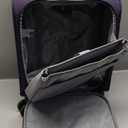 Coolife Underseat Carry On Luggage Suitcase Softside Lightweight Rolling Travel Bag Spinner Suitcase Compact Upright 4 Dual Wheel Bag (purple)