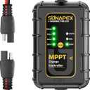 SUNAPEX 12V MPPT Solar Charge Controller, Solar Panel Regulator with SAE Connectors, Compatible with SUNAPEX 15W, 25W, 50W Solar Panels, or Other Solar Panels Within 50W, for Gel, AGM,LiFePOBattery
