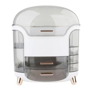 Stylish Makeup Storage Solution for Vanity Or Dresser - Spacious Organizer with Ample Capacity, White