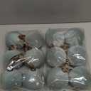 PullCrease 12 Pcs Velvet Christmas Ball Ornaments - 4 Inch Dusty Blue Flocked Christmas Tree Balls Decorative Hanging Ornaments for Xmas Tree, Wreath, Garland or Wedding Holiday Party Decoration