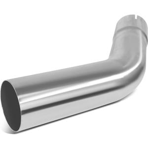 DNA MOTORING ZTL-PP-30-45-SS 45 Degree DIY Custom Mandrel Exhaust Tubing, 3" OD, Stainless Steel,Universal Fit,Polished Finish