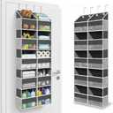 10-Pocket Over the Door Organizer with Heavy-Duty 600D Oxford Fabric, Upgraded Hooks with Silicone Protectors for Dorm, Closet Storage, Bedroom, Bathroom