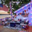 JMEXSUSS Red White and Blue Rope Lights Plug in, Rope Lights for 4th of July Decorations, Patriotic Lights Outdoor Indoor Waterproof for Independence Day
