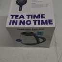 Chefman Electric Kettle with Tea Infuser, Compact 1L (4 Cups), 1500W, Removable Lid for Easy Cleaning, Boil-Dry Protection, Stainless Steel Filter, BPA Free, Auto Shut Off, Small Electric Tea Kettle (Black)