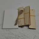 SWATOM Wood Bookmarks Blank DIY Wooden Bookmark Craft Bulk 50 PCS Unfinished Wood Tags Rectangle Shape Ornaments with Holes and Tassels for Wedding Party Birthday Decoration