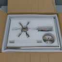 Geometric Chandelier Brushed Nickel Chandelier 8 Lights 22" Modern Pendant Lighting Fixture Farmhouse Ceiling Light for Dining Room Kitchen Island Living Room Bedroom Hallway