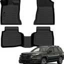 3 x Auxko All Weather Floor Mats for Subaru Outback 2026 TPE Rubber Liners Accessory for Subaru Outback 2026 Odorless Anti-Slip Mats Black