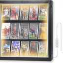 Sports Card Display Case With LED Light - PSA Graded, Football, Trading Wall Display - Adjustable Warm and Cold Lighting Settings