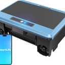 (2026 New) WAVIO Solar Powered Robotic Pool Skimmer Surface Cleaner with APP Support Dual Charging Options Smart Obstacle Avoidance 24/7 Continuous Cleaning Ideal for Above Ground Pools Blue