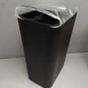 TIPGO Bathroom Can with Lid, 4 Gallon / 15 Liter Small Garbage Can, Press Top Bin, Plastic Wastebasket with Pop-Up Lid for Bedroom, Living Room, Office (Black)