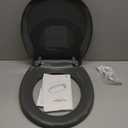 Round Toilet Seat, 16.5inch, Soft Close Quiet, No Alam, Standard Round Universal Size, PP Material Safe and Easy Clean, Dark Grey