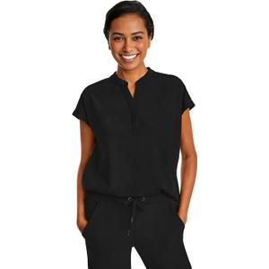 Healing Hands Women's Scrub Top Relaxed Fit Journey Top - 2 Pockets with Knit Details, Dolman Sleeve and Rounded Hem - 2152, XXS