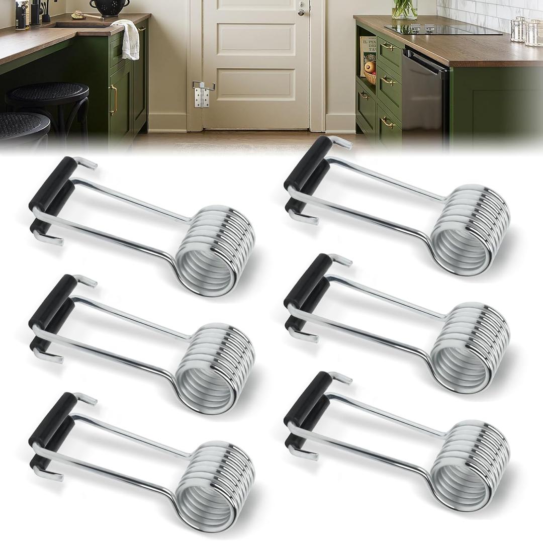 Butterfly Spring Hinge Door Closer, Self-Closing Door Hinges, Fit for Most Door Butt Hinge Pins Such as Closet Doors, Cabinet Doors, Bedroom Doors, Bathroom Doors,Storage Room Doors, 6 Packs
