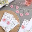 Landical 50 Sets Rose Baby Shower Party Favors A Message From The Bump Keychains Thank You Card Decorations for Gender Reveal Guest Gift