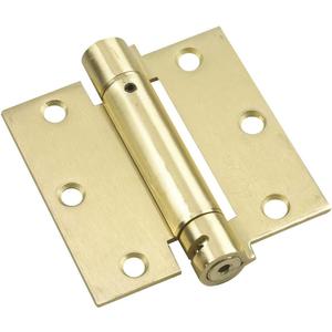 Richelieu Hardware 5821BR Onward Full Mortise Adjustable Spring Hinge, 3-1/2 in (88.9 mm), Brass