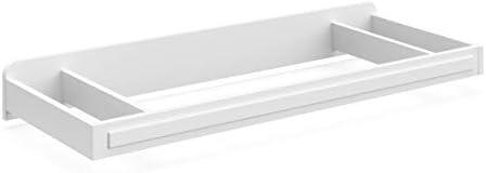 Storkcraft Universal Changer Topper - Transforms Dresser into Baby Changing Station, Fits Standard Size, 3 Compartments for Changing Essentials, Soft Felt Bottom to Protect Dresser (White)
