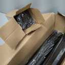 OLV Black Industrial Curtain Rods for Windows 66 to 120 Inch(5.5 to 10 Feet), 1 Inch Diameter Blackout Wrap Around Adjustable Heavy Duty Window Drapery Rods, Indoor and Outdoor