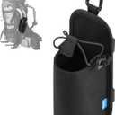 Xxerciz Water Bottle Holder for Backpack Shoulder Strap, Nylon Water Bottle Strap with Drawstring Carabiner, Portable Backpack Attachment Water Bottle Pouch for Hiking Walking Camping