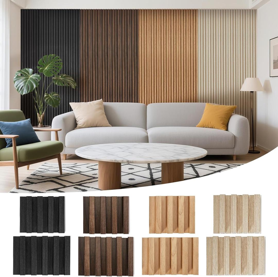 Samples 8 Pack 6" x 6" WPC Slat Wall Panels High Grille