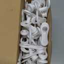 Plastic Kids Pants Hangers for Nursery Closet Top and Bottom Clothes Hanger Set for Newborn Infant Toddler(60 Packs Total,White,10.6 Inch)