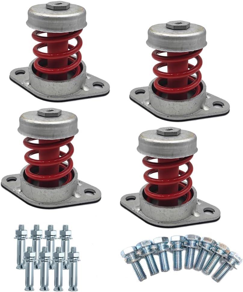 Spring vibration damping mounts,Floor Mount Vibration Isolator for Heavy Machine,1" Deflection (JC050P 66-110lbs)