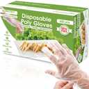 Keppi 600 Pack Disposable Food Prep Gloves  Clear Polyethylene, Latex-Free, BPA-Free, Powder-Free  Bulk Kitchen Cooking, Catering, BBQ, Baking, Restaurant, Food Handling & Serving Gloves (Medium)