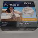 Intex PureSpa Attachable Cup Holder for Spa Wall, Pool and Hot Tub Accessory for Drinks that Holds 2 Standard Sized Beverages, Tan