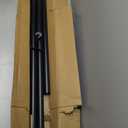 Tension Curtain Rod 51-126 Inch, Long Curtain Rod No Drilling for Window or Bathroom, Outdoor Curtain Rods for Patio Tension Rods, Easy to Install, Never Rust, Rod Diameter 1.26 Inches - Black