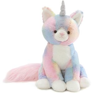 GUND Shimmer Caticorn Stuffed Animal, Unicorn Cat Plushie for Ages 1 and Up, Rainbow, 9"