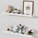 Floating Shelves for Wall Décor 24 Inch Long Set of 2 Nursery Book Shelves Bathroom Shelves Over Toilet Shelf for Books, Plants, Toys, Photo Frames, Picture Ledge-Grey 
