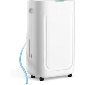 2025Upgraded 5000 Sq.Ft 80 Pint Dehumidifier for Basements with Large 6.5L Water Tank,24H Timer,Child Lock,Defrost,Silent,mold,4 Modes Operation Auto Shut-off