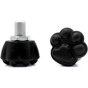 2 Pack Toe Stops Roller Skates Rubber Brake Block 82A Cat Paw Toe Stoppers for Quad Skates Replacement Skate Accessories (Black)