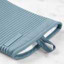 KITCHENAID Ribbed Soft Silicone Oven Mitt 2-Pack Set, 7.5"x13", Fog Blue